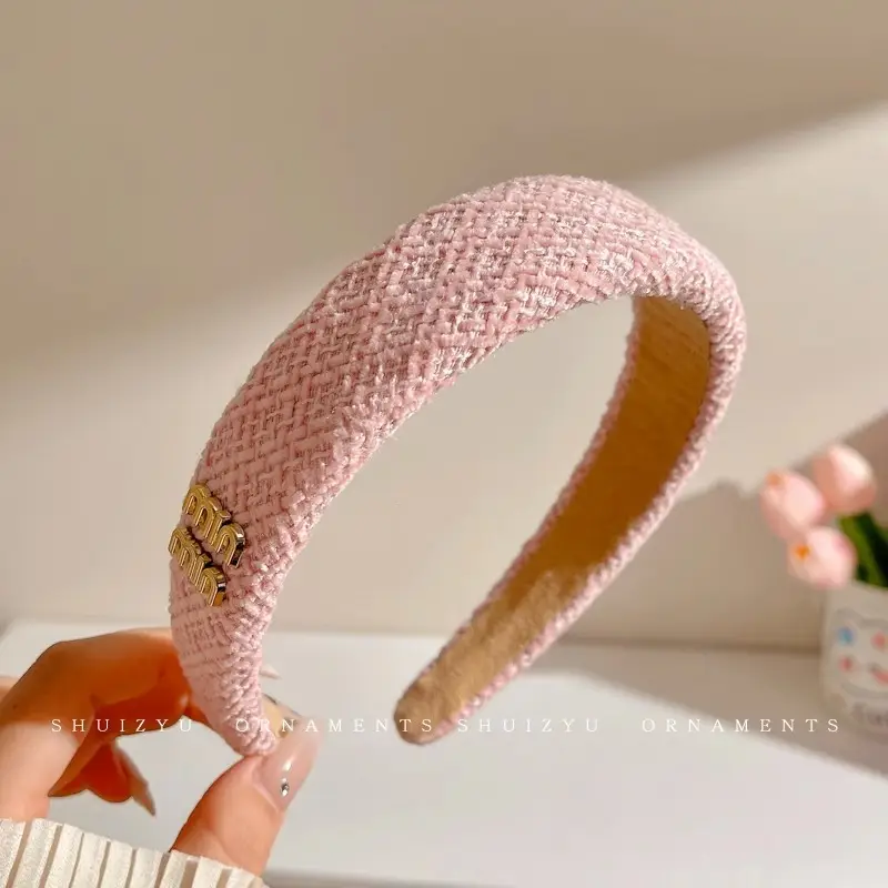 Pink Hairband for Girls 2025 New Hairpin Hair Accessories Wide-Brimmed Face Wash Hair Bundle Headband High Skull Popular Headwear - Image 3