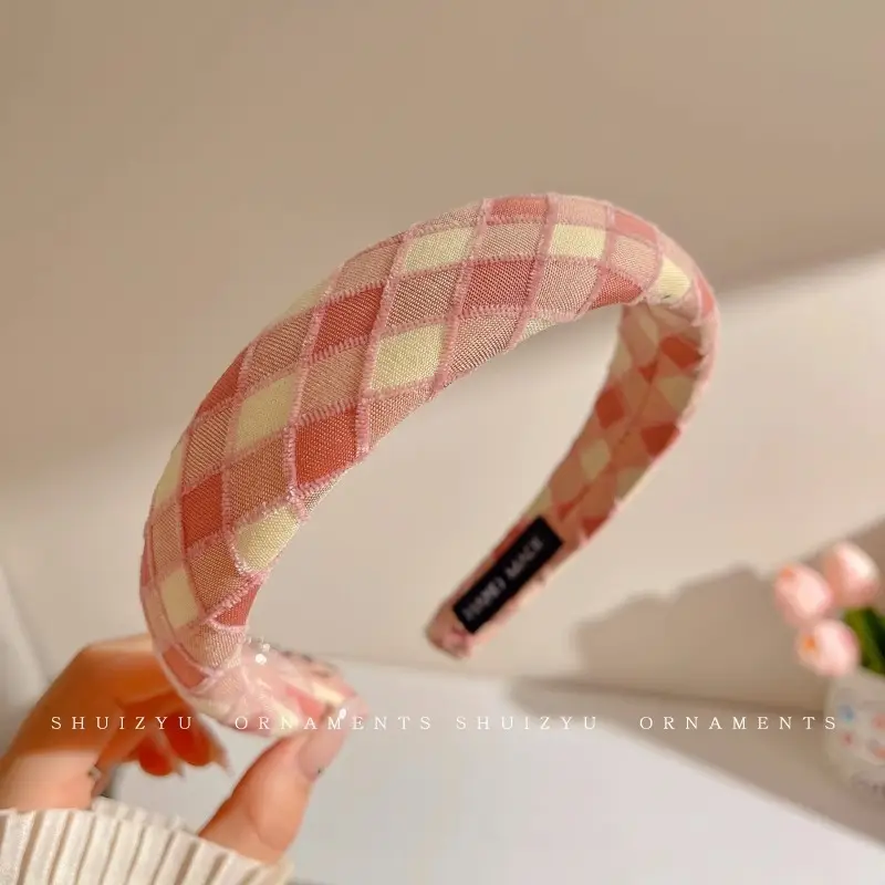 Pink Hairband for Girls 2025 New Hairpin Hair Accessories Wide-Brimmed Face Wash Hair Bundle Headband High Skull Popular Headwear - Image 4