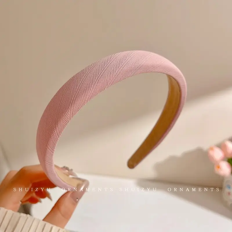 Pink Hairband for Girls 2025 New Hairpin Hair Accessories Wide-Brimmed Face Wash Hair Bundle Headband High Skull Popular Headwear - Image 8