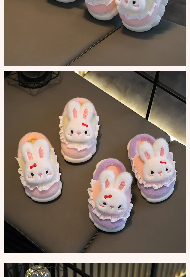 Children's cotton slippers girls' cute cartoon winter indoor and outdoor home warm non-slip baby cotton shoes parent-child shoes — feature 16