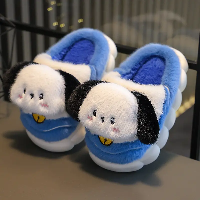 Children's cotton slippers girls' cute cartoon winter indoor and outdoor home warm non-slip baby cotton shoes parent-child shoes