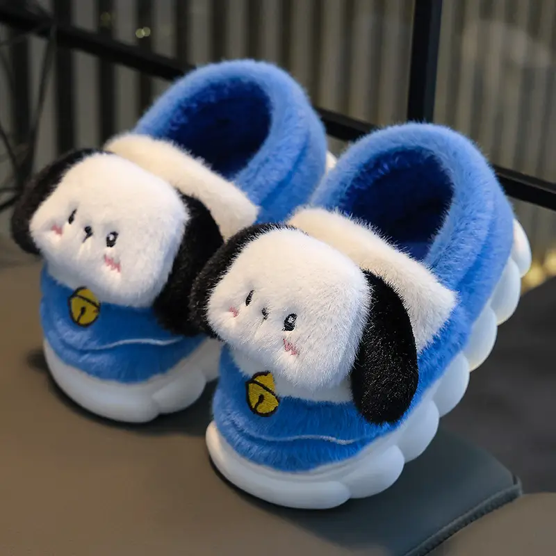 Children's cotton slippers girls' cute cartoon winter indoor and outdoor home warm non-slip baby cotton shoes parent-child shoes