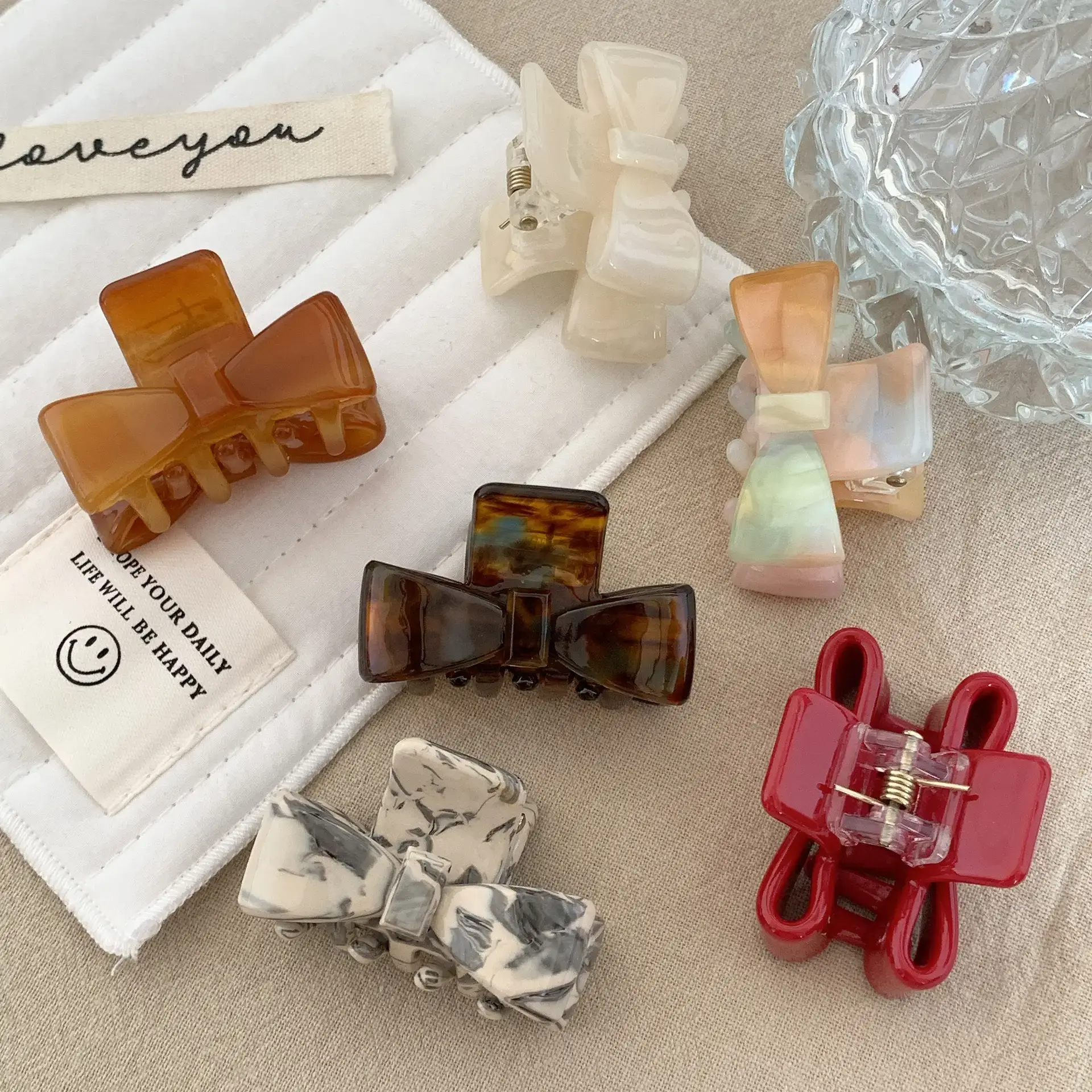 Korean Style Acetate Bow Clips for Hair — feature 12