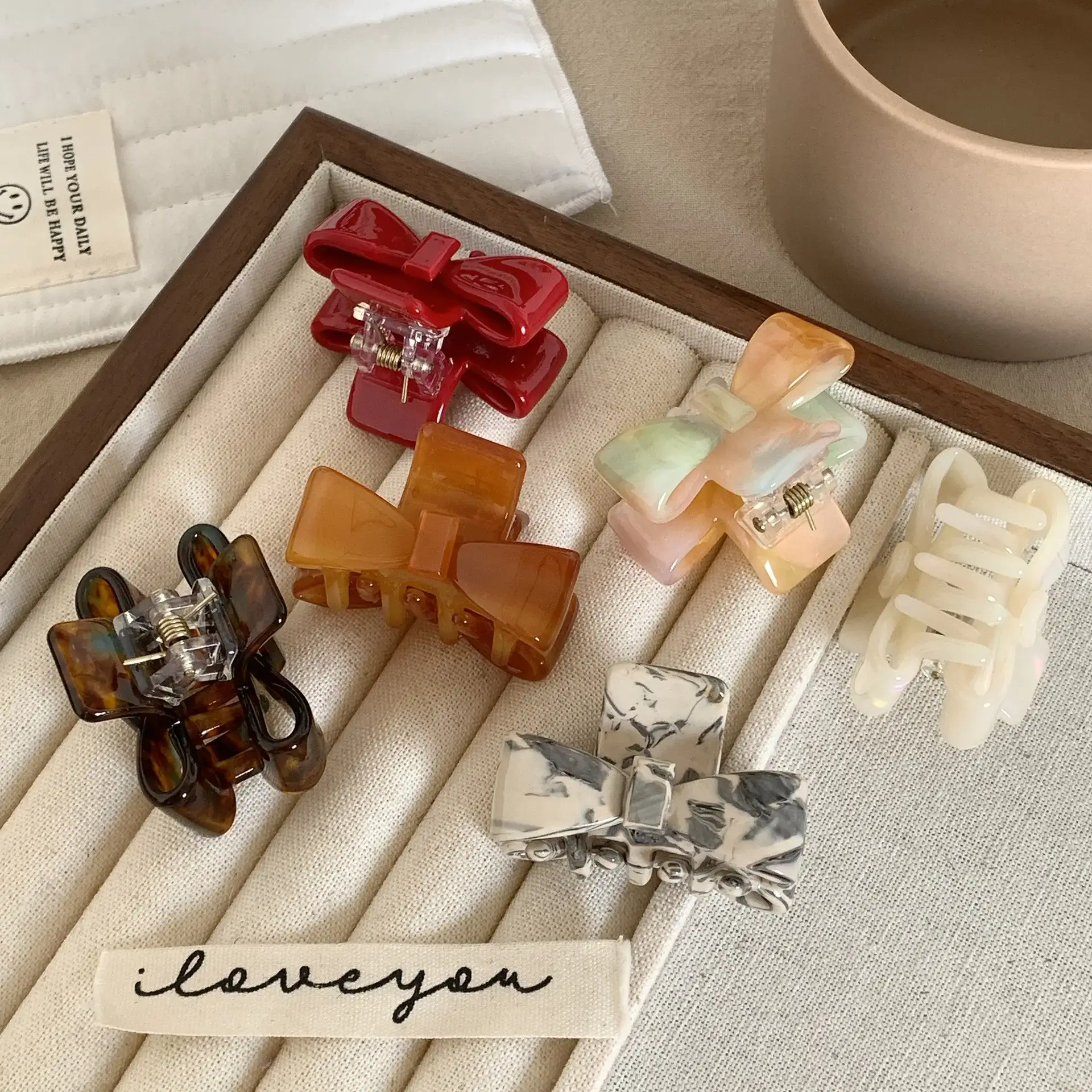 Korean Style Acetate Bow Clips for Hair — feature 13