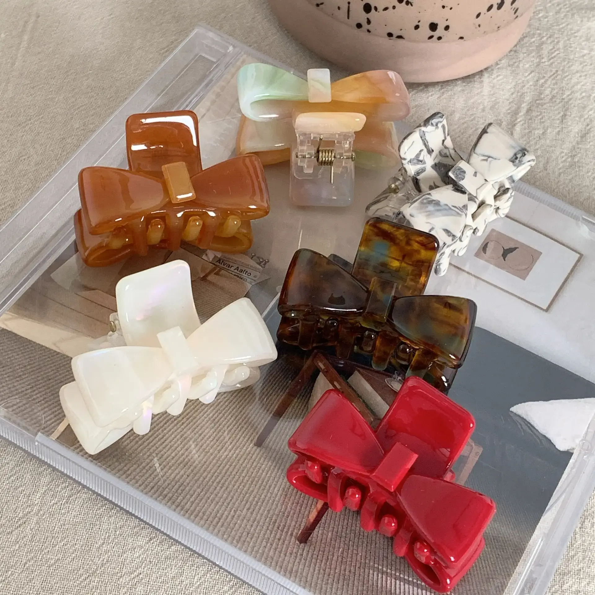 Korean Style Acetate Bow Clips for Hair — feature 16