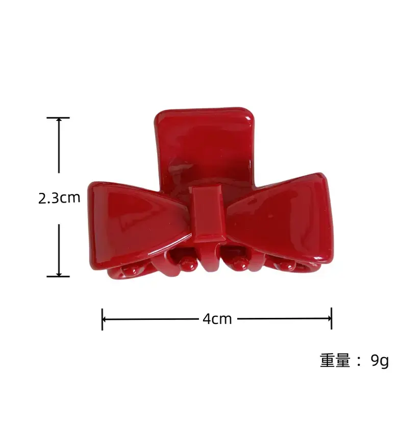 Korean Style Acetate Bow Clips for Hair — feature 5