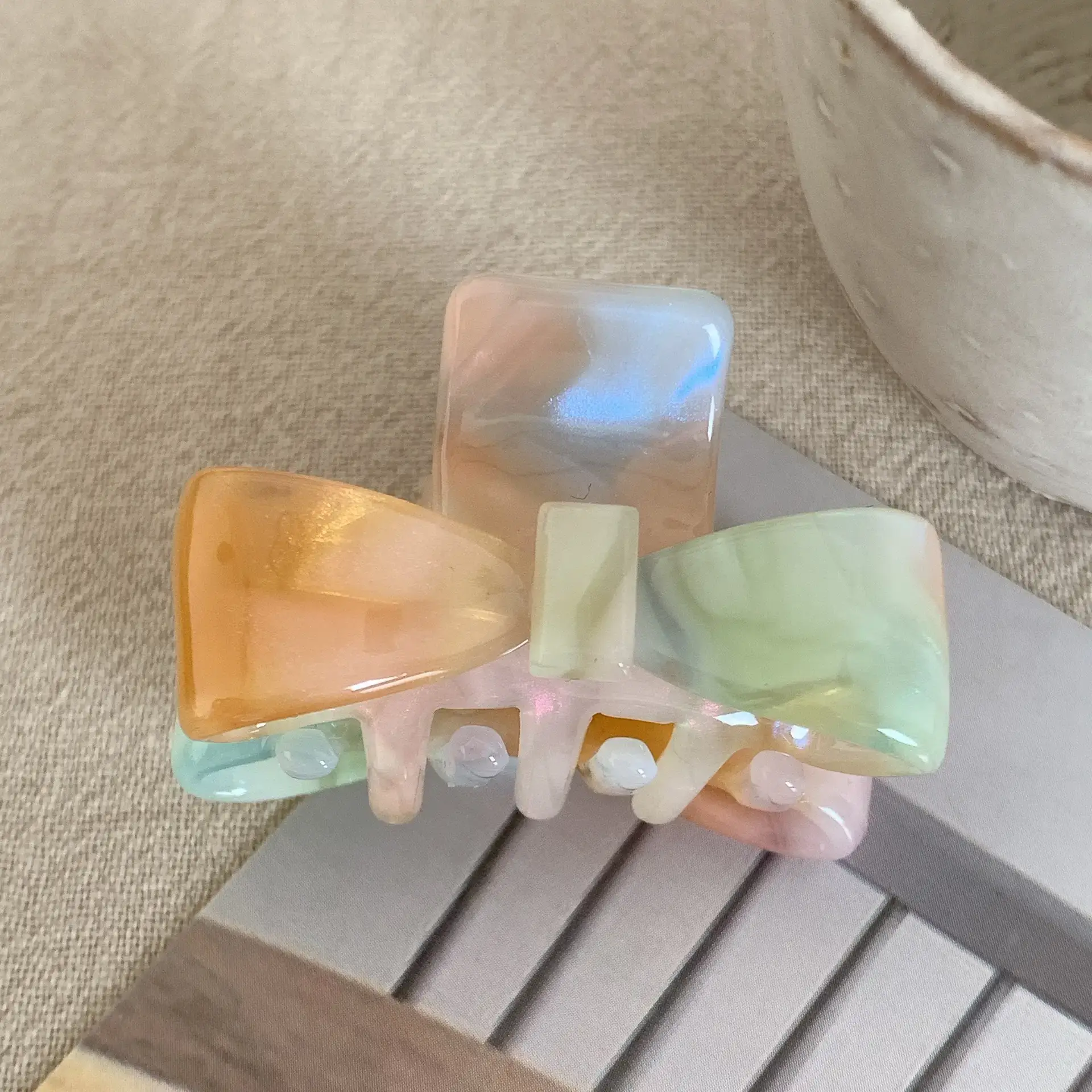 Korean Style Acetate Bow Clips for Hair - Image 2