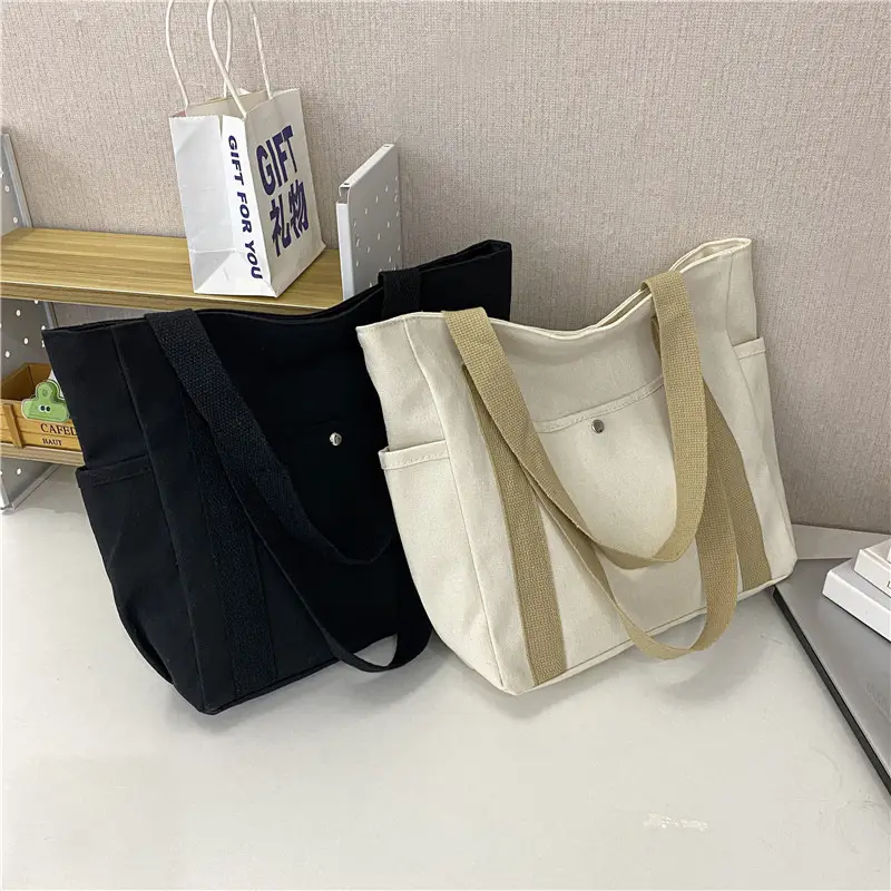 Women's Canvas Shoulder Bag 2023 New Style Large Capacity - Image 3