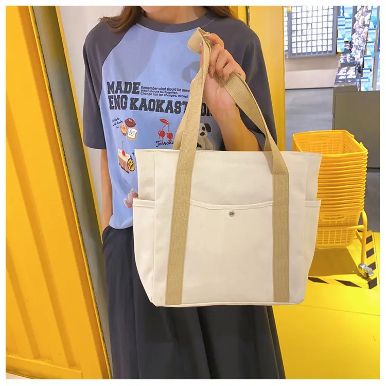 Women's Canvas Shoulder Bag 2023 New Style Large Capacity - Image 2