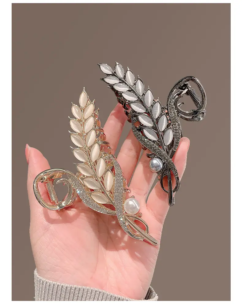 Golden Opal Claw Hairpin for Women Elegant Clip — feature 3