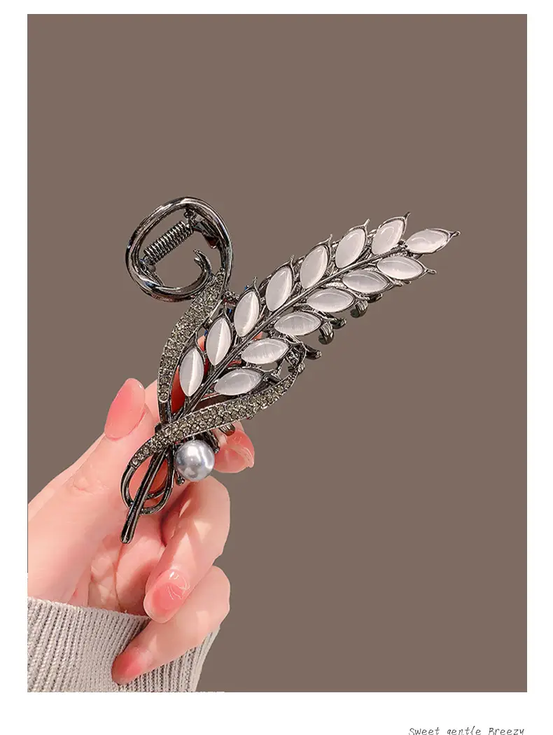Golden Opal Claw Hairpin for Women Elegant Clip — feature 5