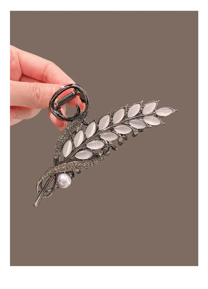 Golden Opal Claw Hairpin for Women Elegant Clip — feature 7