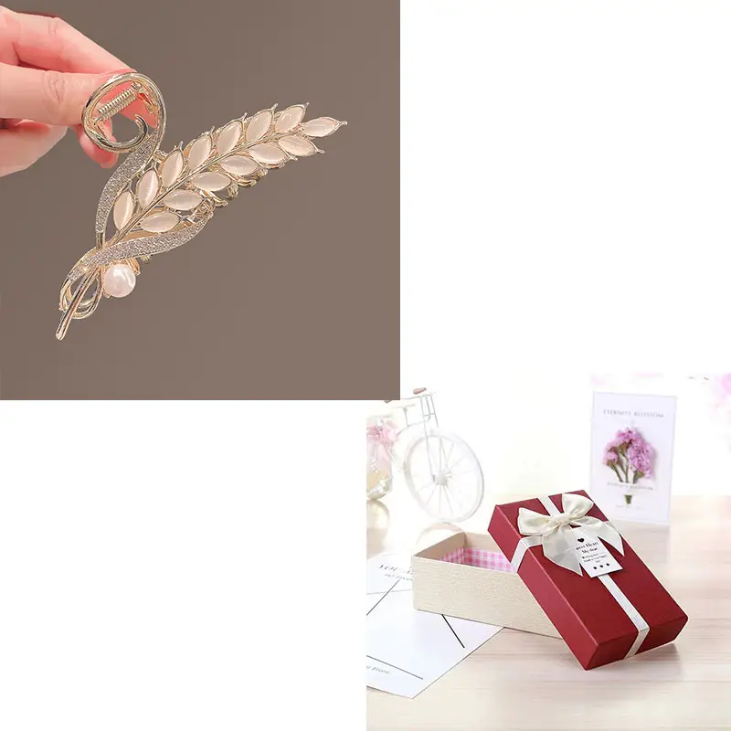 Golden Opal Claw Hairpin for Women Elegant Clip - Image 3