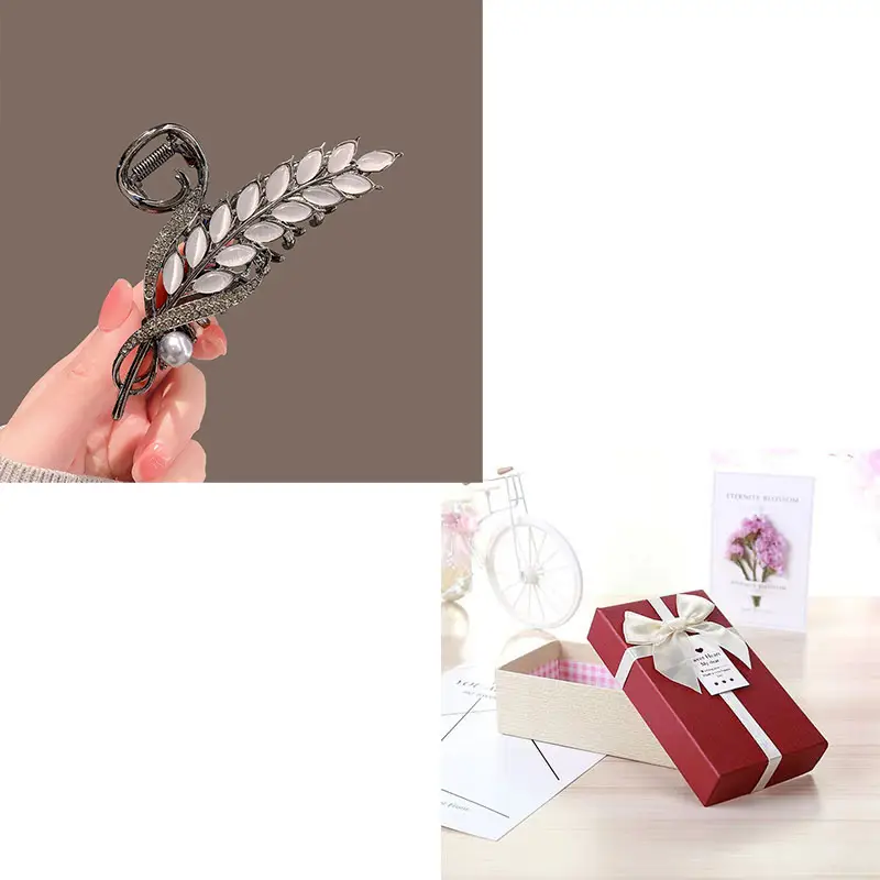 Golden Opal Claw Hairpin for Women Elegant Clip - Image 4