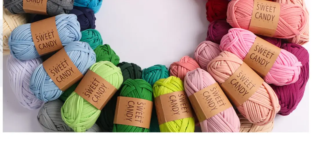 Cloth thread hand-woven diy material hook cotton slippers bag Crochet high elastic thick wool ball large cotton thread — feature 5