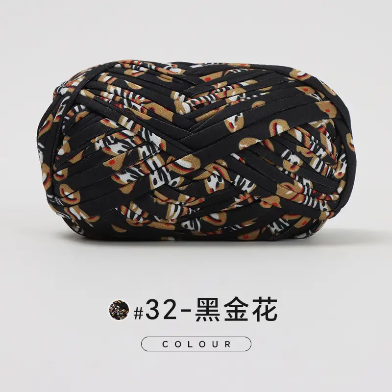 Cloth thread hand-woven diy material hook cotton slippers bag Crochet high elastic thick wool ball large cotton thread - Image 46