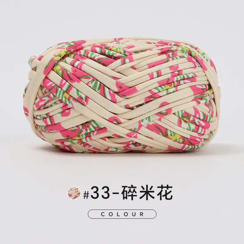 Cloth thread hand-woven diy material hook cotton slippers bag Crochet high elastic thick wool ball large cotton thread - Image 47