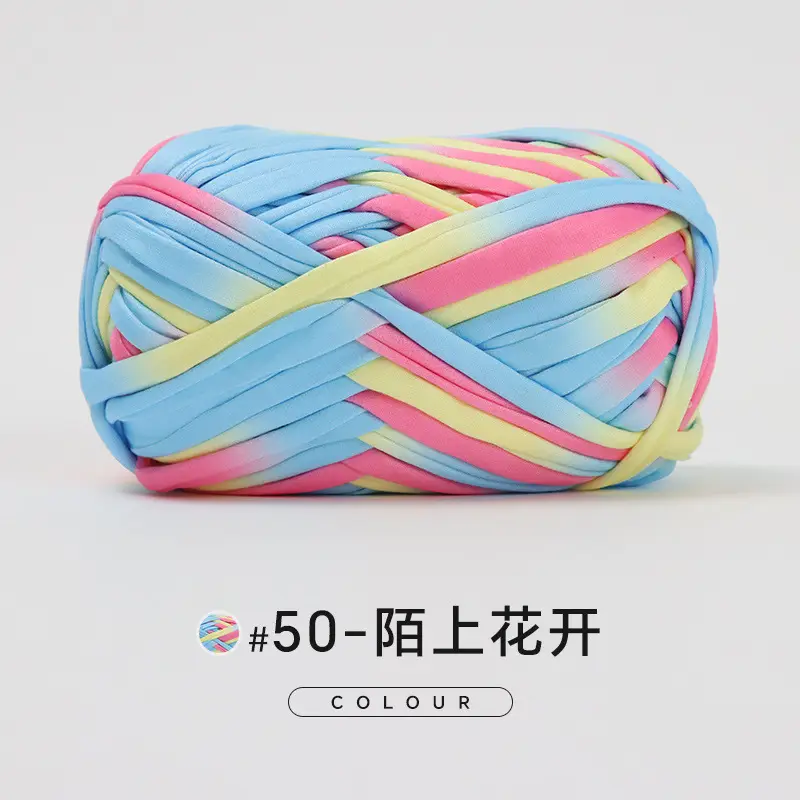Cloth thread hand-woven diy material hook cotton slippers bag Crochet high elastic thick wool ball large cotton thread - Image 56