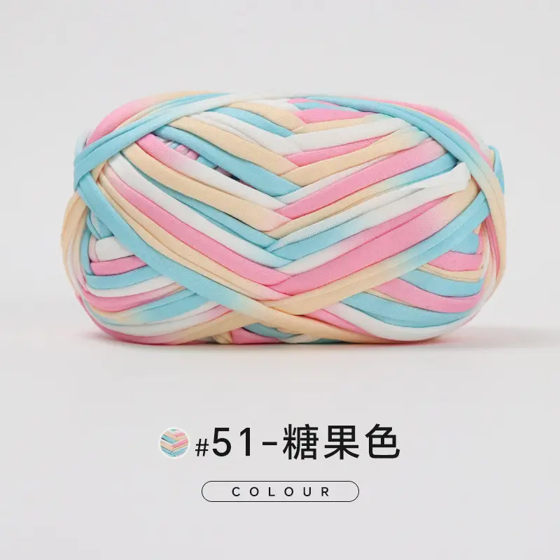 Cloth thread hand-woven diy material hook cotton slippers bag Crochet high elastic thick wool ball large cotton thread - Image 57