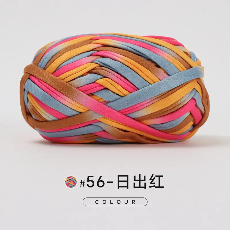 Cloth thread hand-woven diy material hook cotton slippers bag Crochet high elastic thick wool ball large cotton thread - Image 62
