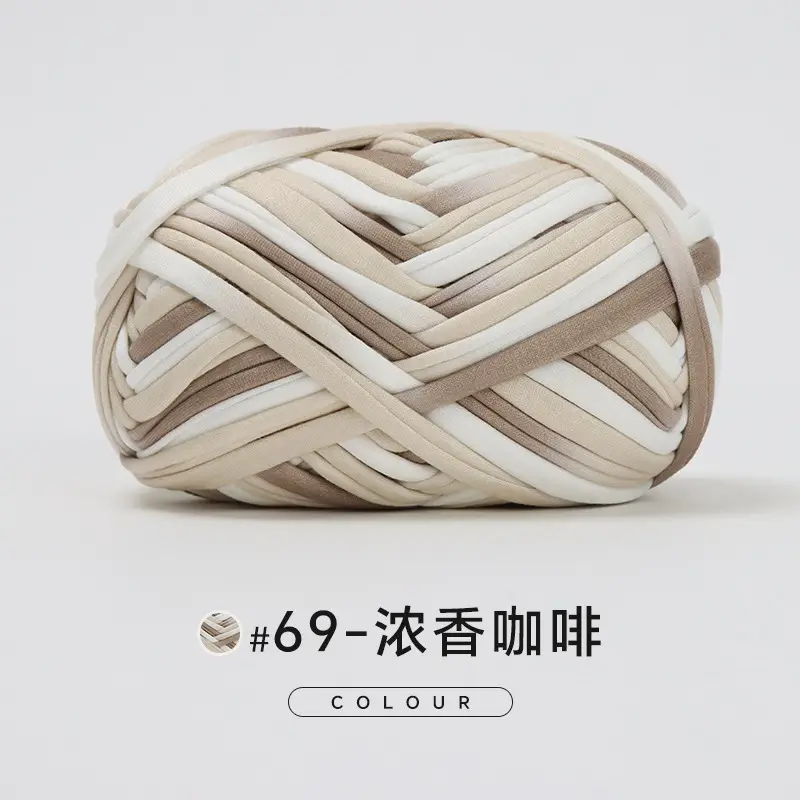 Cloth thread hand-woven diy material hook cotton slippers bag Crochet high elastic thick wool ball large cotton thread - Image 74