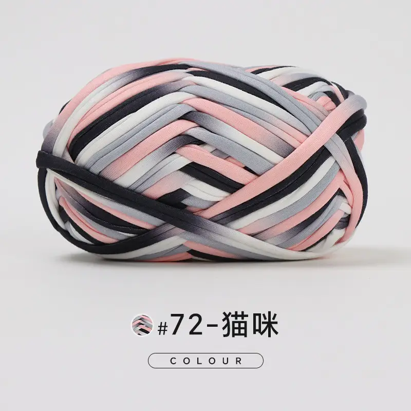 Cloth thread hand-woven diy material hook cotton slippers bag Crochet high elastic thick wool ball large cotton thread - Image 77