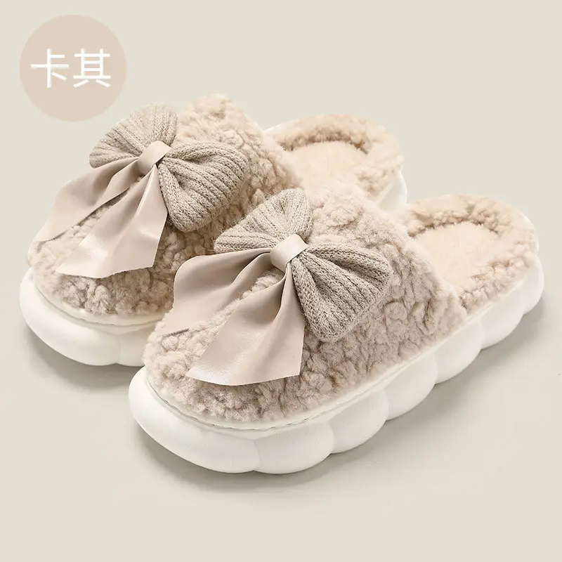 Cotton shoes thick-soled non-slip couple slippers cotton slippers indoor warm home home men's winter cotton slippers women Wholesale - Image 2