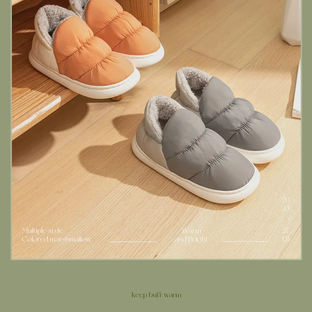 Lidani Down Cotton Shoes Women's Outer Wear Non-slip Winter Warm Home Indoor Moon Shoes Couple Cotton Slippers Men's Wholesale — feature 19