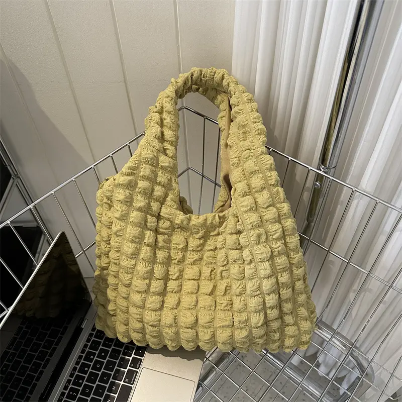 Pink Pleated Shoulder Bag for Women 2023 - Image 6