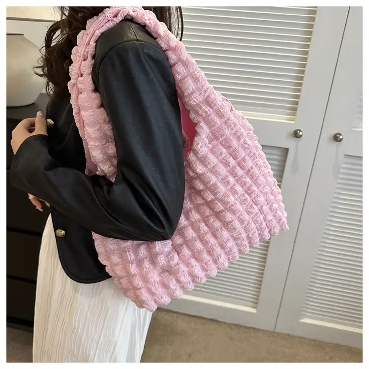 Pink Pleated Shoulder Bag for Women 2023 — feature 16