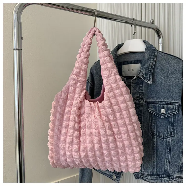 Pink Pleated Shoulder Bag for Women 2023 — feature 20