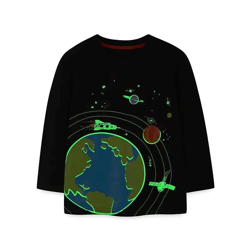 Black Long Sleeve T-Shirt for Boys Autumn Wear - Image 3