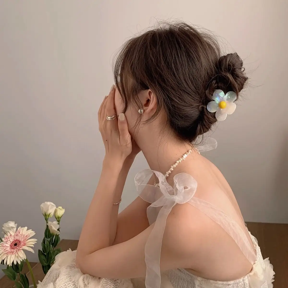 Korean-style Mermaid Flower Hairpin for Women