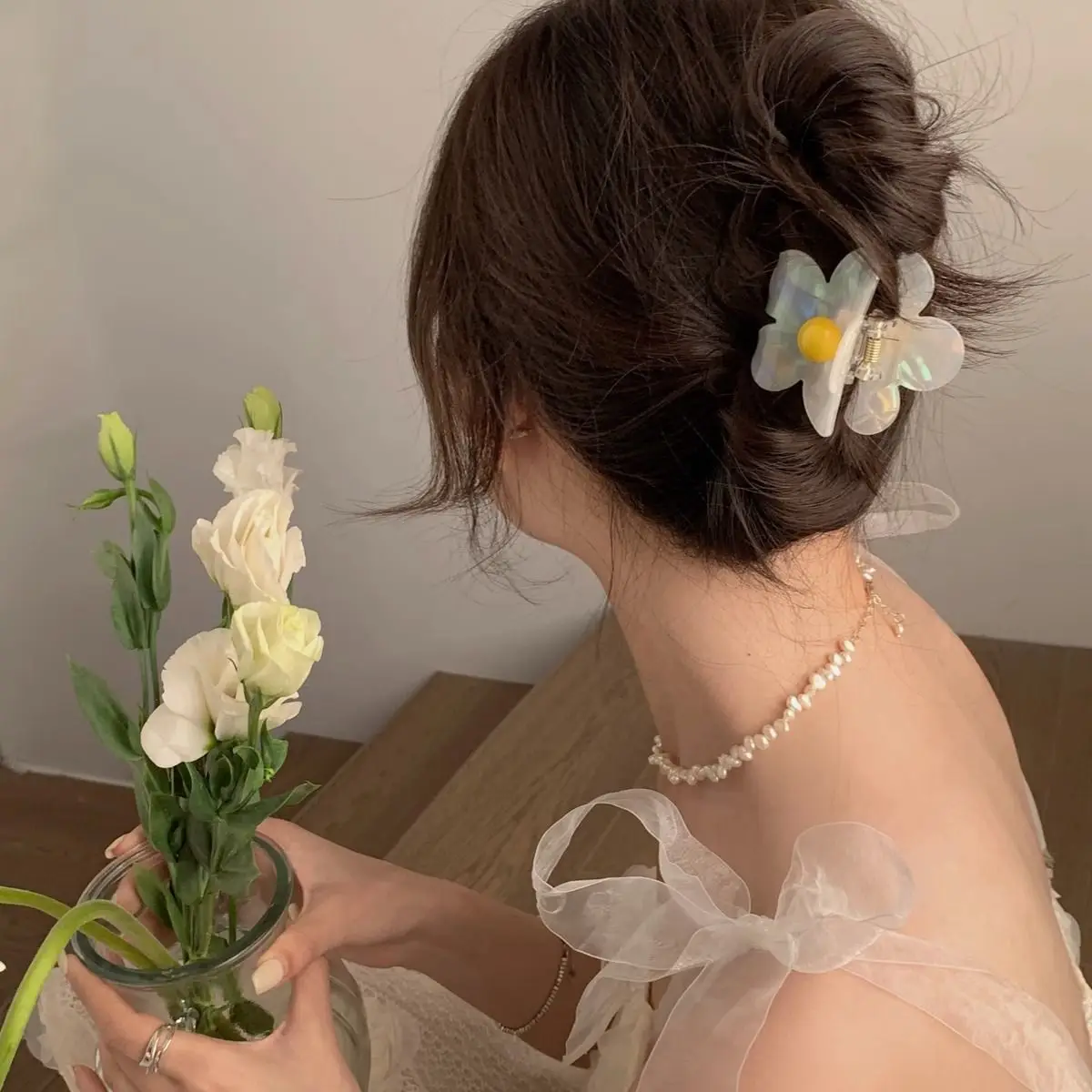 Korean-style Mermaid Flower Hairpin for Women