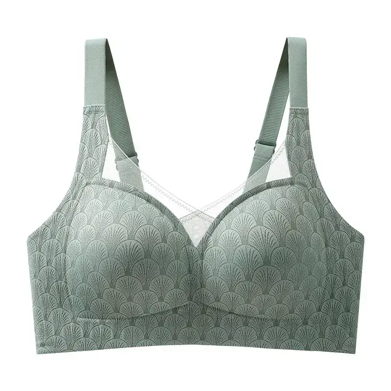 New Semi-Fixed Cup Lightweight Seamless Bra for Big Chest - Image 5