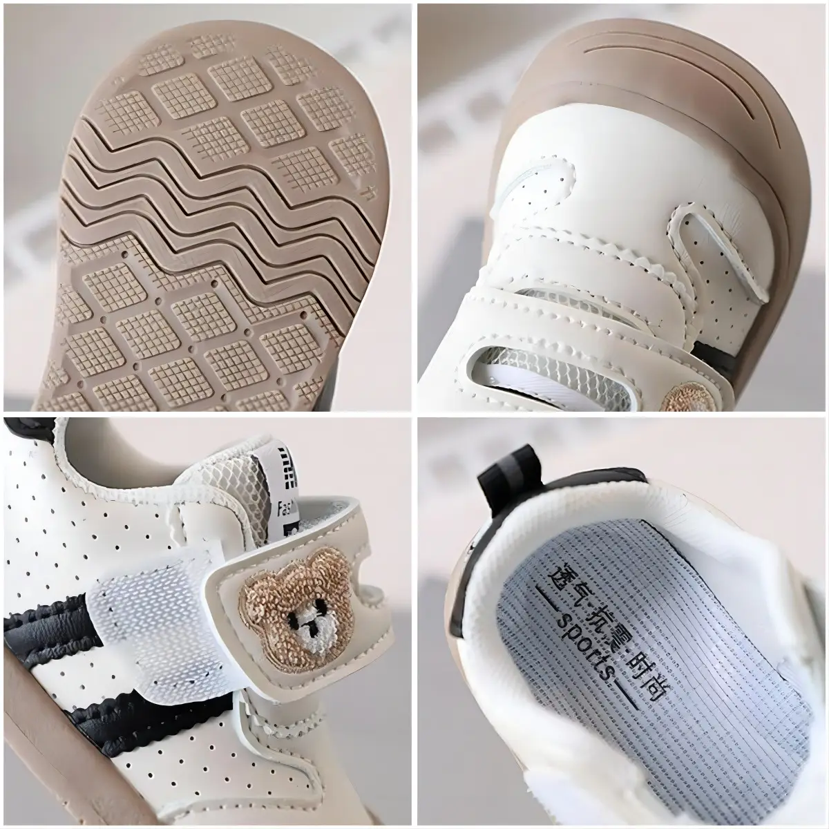 Baby Walking Shoes Bear Embroidery 2026 Spring