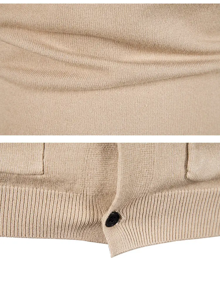 Men Black Korean Knitted Button Cardigan — feature 10