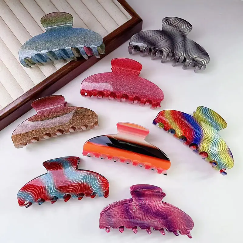 Colorful Glitter Hair Clip for Women Large Updo - Image 9