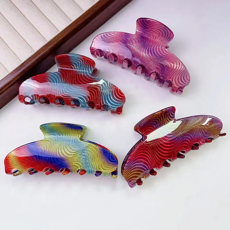 Colorful Glitter Hair Clip for Women Large Updo - Image 10