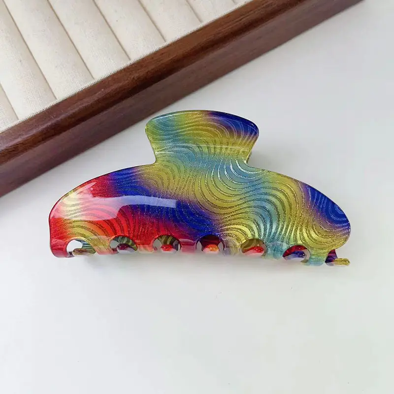 Colorful Glitter Hair Clip for Women Large Updo — feature 9