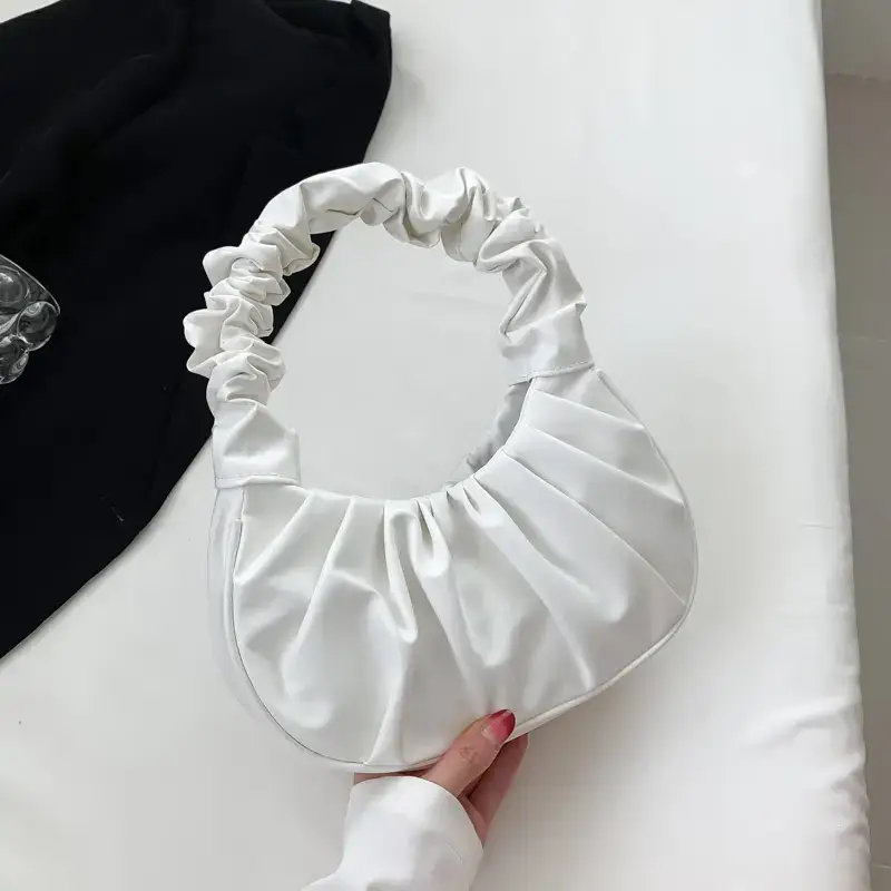 Purple Ruffled Shoulder Bag for Women 2023 - Image 10