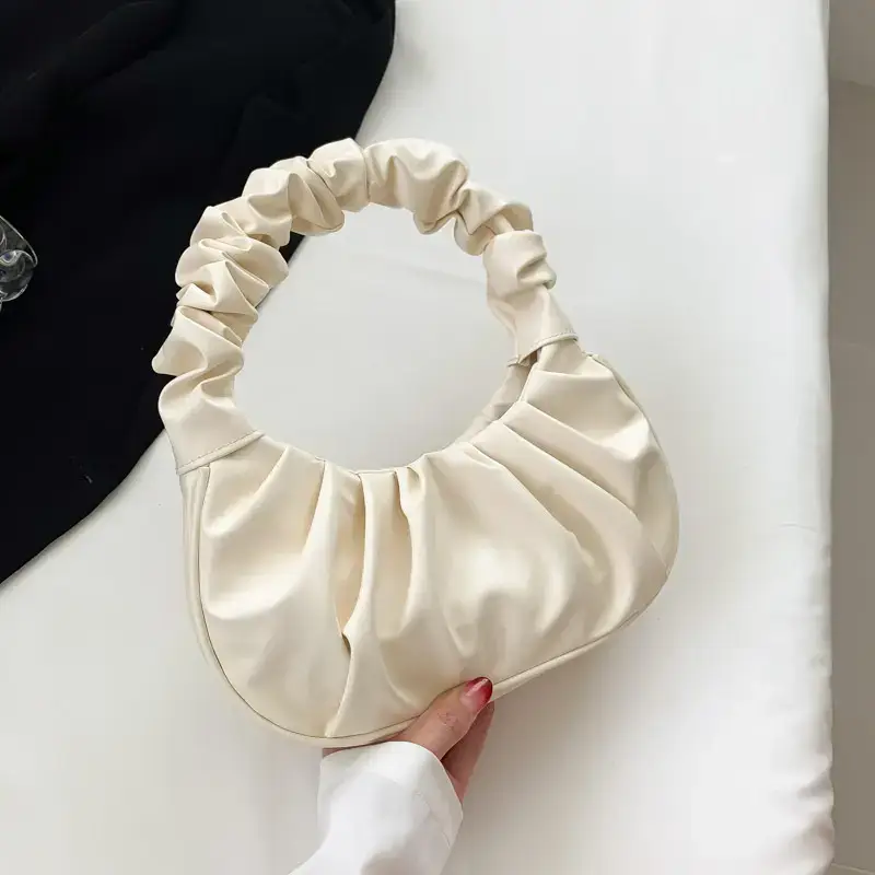 Purple Ruffled Shoulder Bag for Women 2023 - Image 12