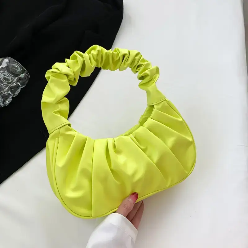 Purple Ruffled Shoulder Bag for Women 2023 - Image 2