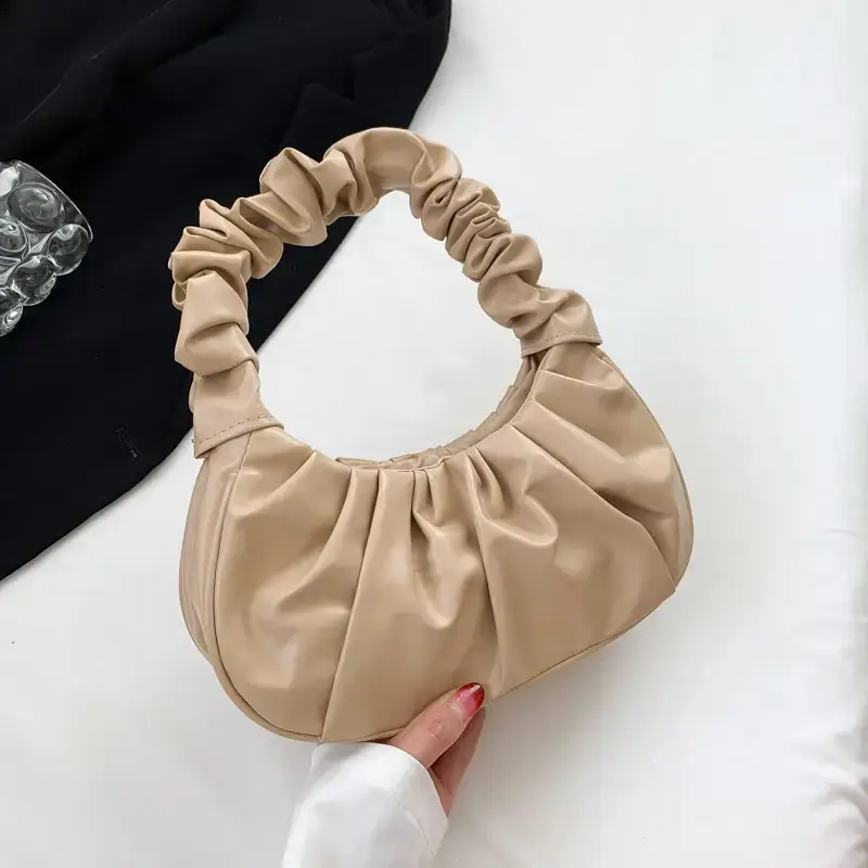 Purple Ruffled Shoulder Bag for Women 2023 - Image 6