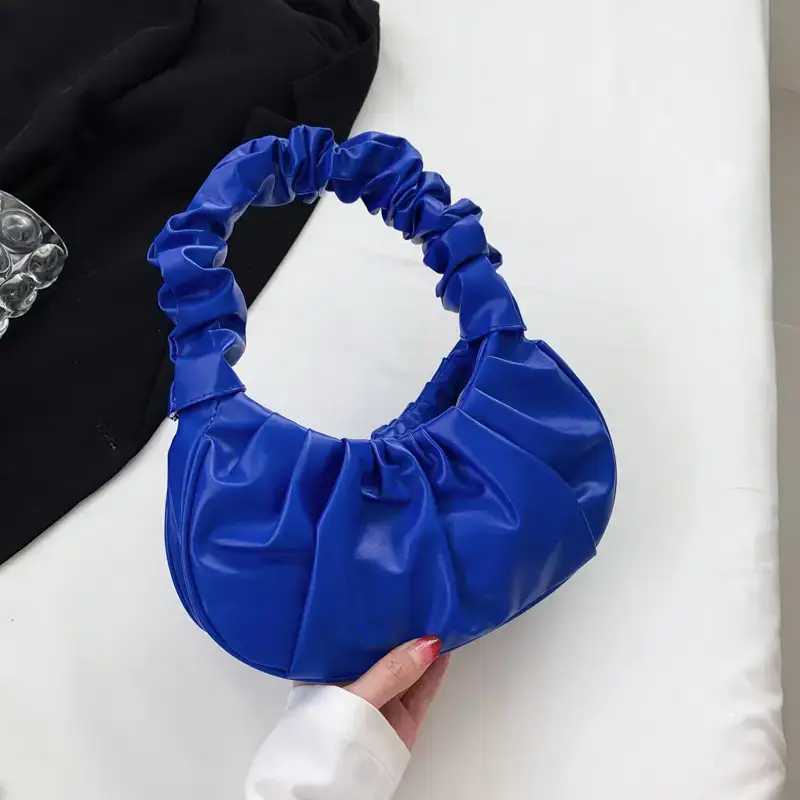 Purple Ruffled Shoulder Bag for Women 2023 - Image 7