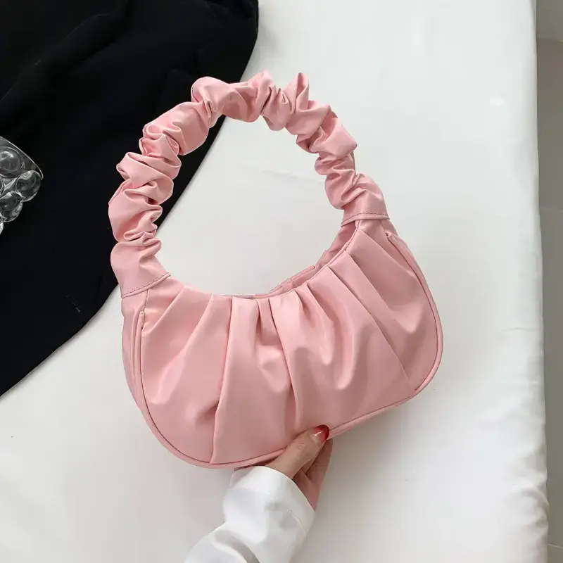 Purple Ruffled Shoulder Bag for Women 2023 - Image 8