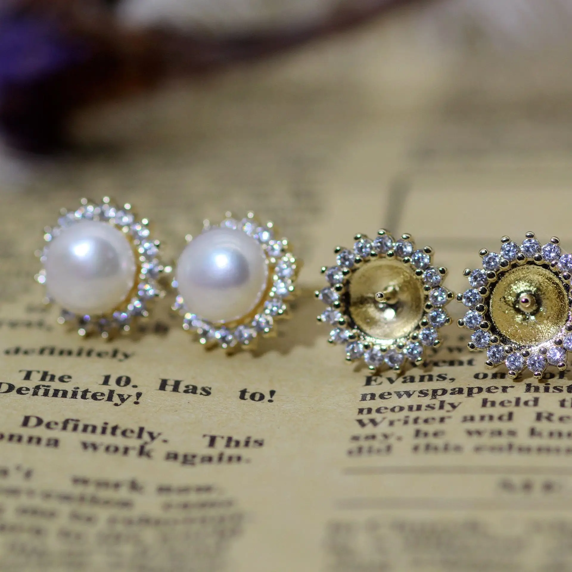 S925 Silver Pearl Sun Earrings Small — feature 10
