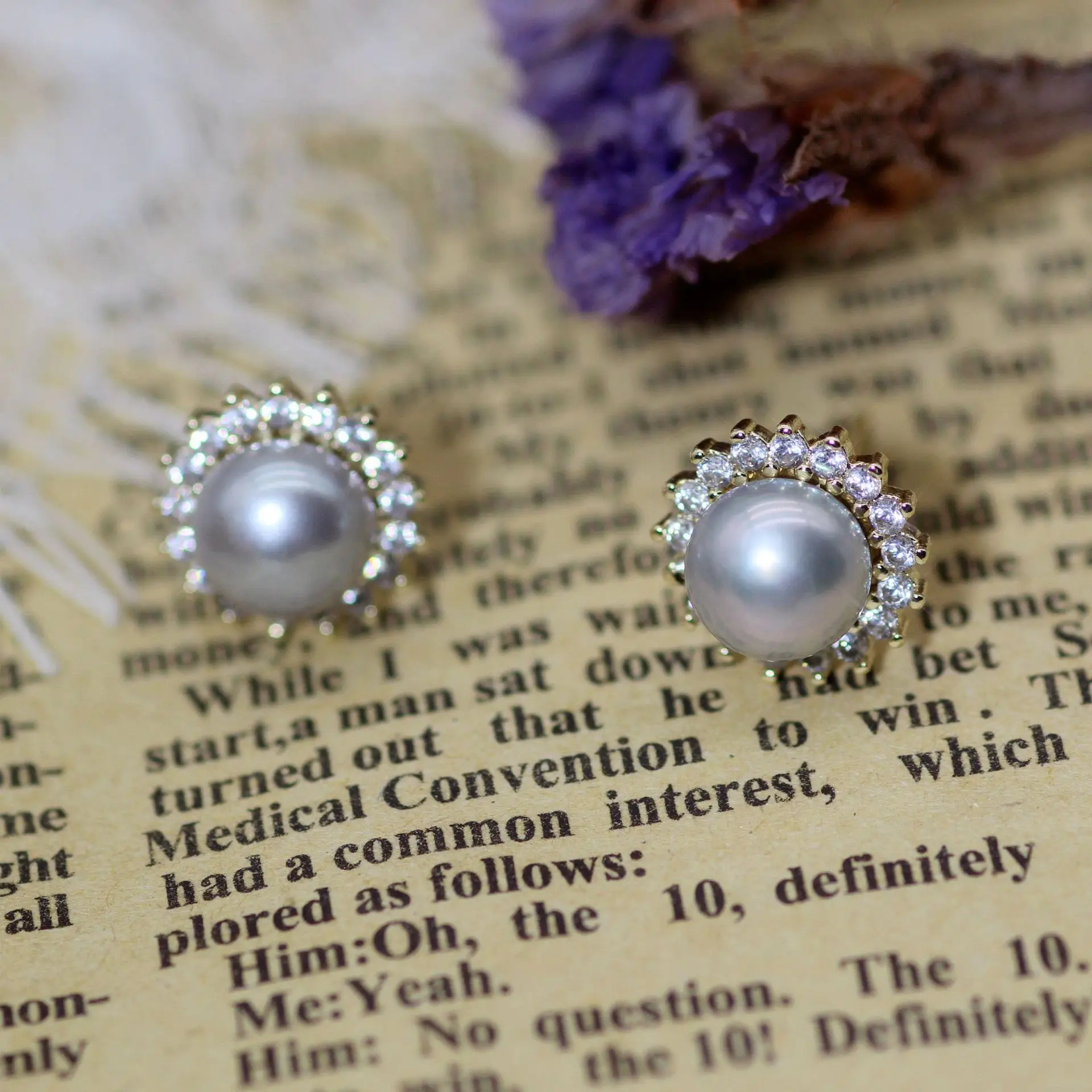 S925 Silver Pearl Sun Earrings Small — feature 12