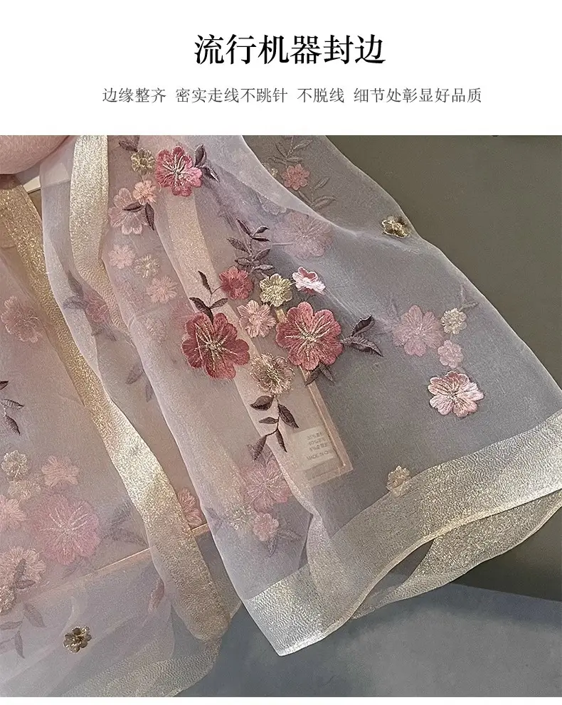Red Silk Scarf for Women Korean Style Warm Winter Wear — feature 3