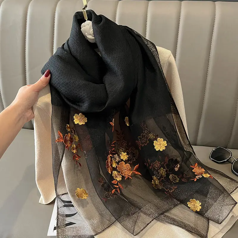 Red Silk Scarf for Women Korean Style Warm Winter Wear — feature 7